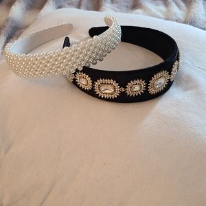 2 Hard Plastic Headbands